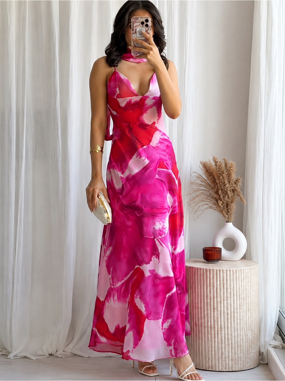 VIRAL ZARA NEW VACATION 
FOULARD PRINT LONG DRESS  SUMMER/VACATION SIZE S